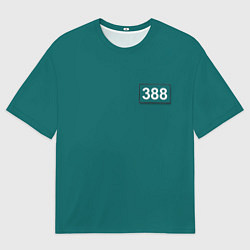 Футболка оверсайз мужская Игрок 388 - Игра в кальмара, цвет: 3D-принт