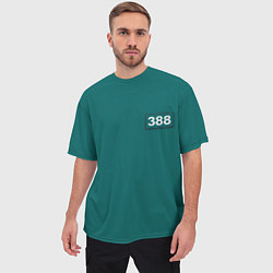Футболка оверсайз мужская Игрок 388 - Игра в кальмара, цвет: 3D-принт — фото 2