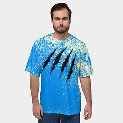 Футболка оверсайз мужская Гранж - порезы монстра, цвет: 3D-принт — фото 2