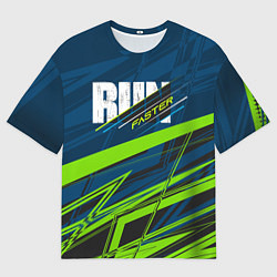 Футболка оверсайз мужская Бодрый лозунг, цвет: 3D-принт