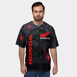 Футболка оверсайз мужская Honda - плиты, цвет: 3D-принт — фото 2