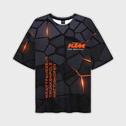 Мужская футболка оверсайз KTM - плиты с эффектом свечения