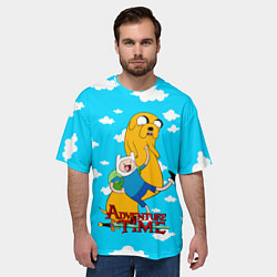 Футболка оверсайз мужская Время приключений, цвет: 3D-принт — фото 2