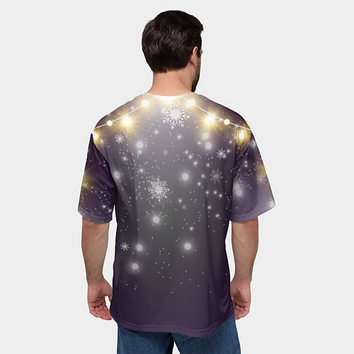 Мужская футболка оверсайз Санта с мешком / 3D-принт – фото 4