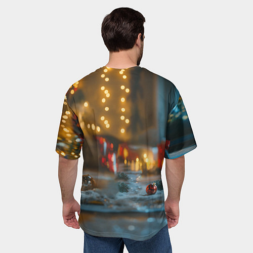 Мужская футболка оверсайз Пикачу и Рождество / 3D-принт – фото 4