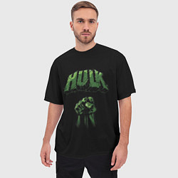 Футболка оверсайз мужская Hulk punch, цвет: 3D-принт — фото 2