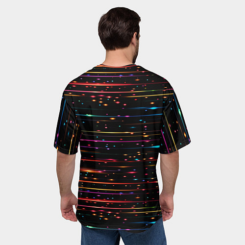 Мужская футболка оверсайз Санта Клаус - инопланетянин / 3D-принт – фото 4