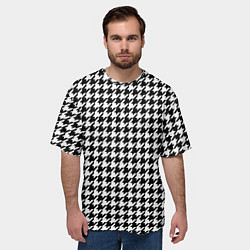 Футболка оверсайз мужская Гусиные лапки, цвет: 3D-принт — фото 2