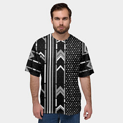 Футболка оверсайз мужская Закулисье чёрно-белое, цвет: 3D-принт — фото 2