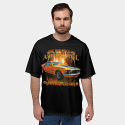 Футболка оверсайз мужская Автомобиль Ford Mustang, цвет: 3D-принт — фото 2