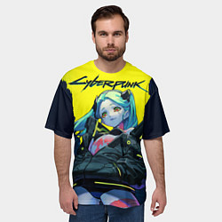 Футболка оверсайз мужская Rebecca cyberpunk, цвет: 3D-принт — фото 2