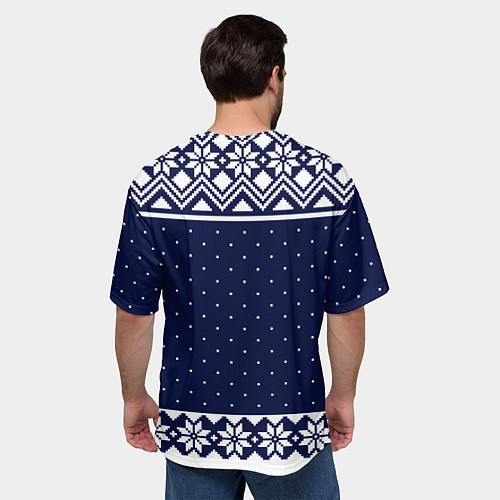 Мужская футболка оверсайз Demon slayer sweater / 3D-принт – фото 4