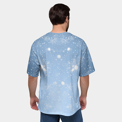 Мужская футболка оверсайз Королева Эльза из Холодного сердца / 3D-принт – фото 4