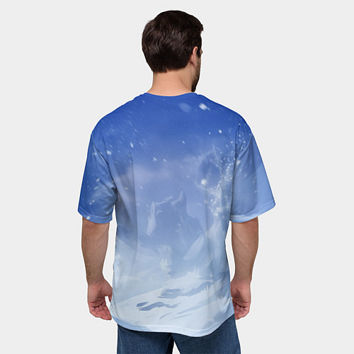 Мужская футболка оверсайз Эльза из Холодного сердца / 3D-принт – фото 4