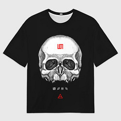 Футболка оверсайз мужская 30 Seconds to Mars: Логотип черепа, цвет: 3D-принт