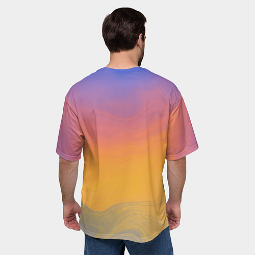 Мужская футболка оверсайз Яркий градиент / 3D-принт – фото 4