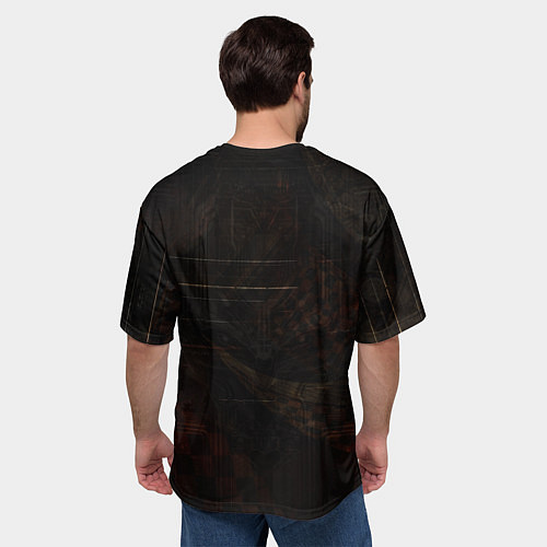 Мужская футболка оверсайз Кибернетическая жрица / 3D-принт – фото 4