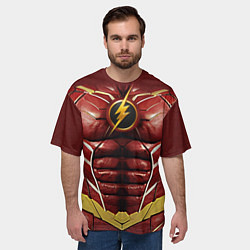 Футболка оверсайз мужская Костюм флэша, цвет: 3D-принт — фото 2