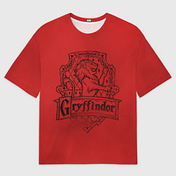 Футболка оверсайз мужская Гриффиндор Хогвартс, цвет: 3D-принт