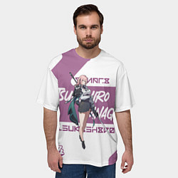 Футболка оверсайз мужская Цукисиро Янаги - ZZZ, цвет: 3D-принт — фото 2