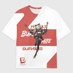 Футболка оверсайз мужская Бёрнис Уайт - ZZZ, цвет: 3D-принт