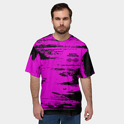 Футболка оверсайз мужская Arctic Monkeys - Розовые разводы, цвет: 3D-принт — фото 2