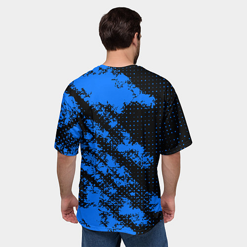Мужская футболка оверсайз Arctic Monkeys - Синий камуфляж / 3D-принт – фото 4