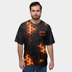 Футболка оверсайз мужская Arctic Monkeys - плиты с подсветкой, цвет: 3D-принт — фото 2