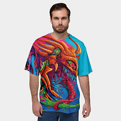 Футболка оверсайз мужская Скоростной зверь монстр, цвет: 3D-принт — фото 2