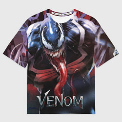 Футболка оверсайз мужская Веном симбиот пришелец, цвет: 3D-принт