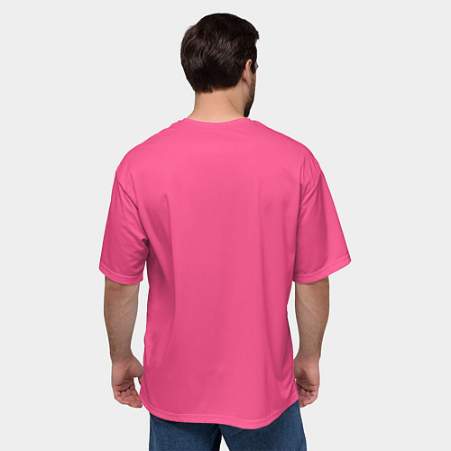 Мужская футболка оверсайз Девушка в шапке Санты надувает жвачку / 3D-принт – фото 4