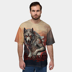 Футболка оверсайз мужская Оборотень, цвет: 3D-принт — фото 2