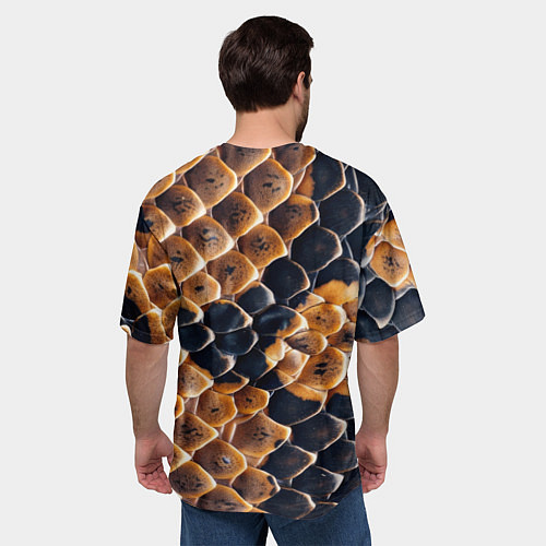Мужская футболка оверсайз Змеиный талисман / 3D-принт – фото 4