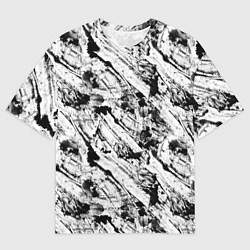 Футболка оверсайз мужская Гранж текстура отпечатки краски, цвет: 3D-принт
