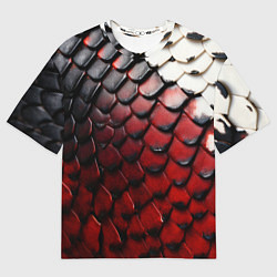Футболка оверсайз мужская Змеиная броня, цвет: 3D-принт