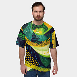 Футболка оверсайз мужская Змеиный паттерн, цвет: 3D-принт — фото 2