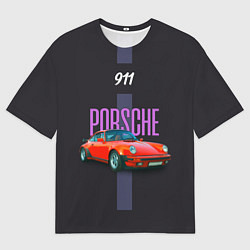 Футболка оверсайз мужская Porsche 911 cпортивный немецкий автомобиль, цвет: 3D-принт