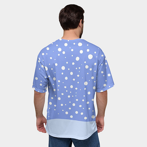 Мужская футболка оверсайз Удивленный Санта Клаус / 3D-принт – фото 4