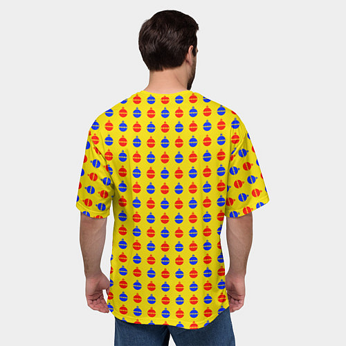 Мужская футболка оверсайз Яркие шары / 3D-принт – фото 4