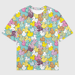 Мужская футболка оверсайз Уютные уточки