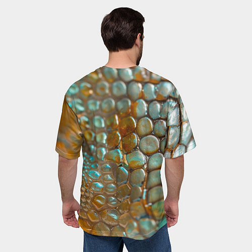 Мужская футболка оверсайз Почувствуй себя змеей / 3D-принт – фото 4