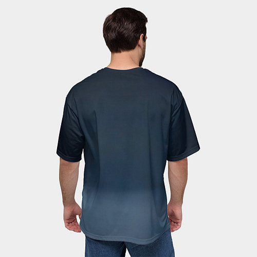 Мужская футболка оверсайз Желтая новогодняя змейка / 3D-принт – фото 4