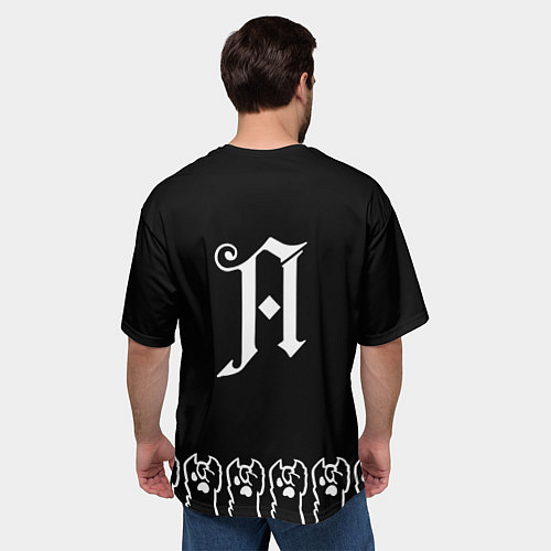 Мужская футболка оверсайз Architects - кот рок / 3D-принт – фото 4