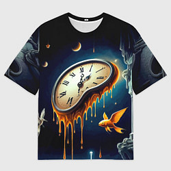 Футболка оверсайз мужская Течение времени - сюрреализм, цвет: 3D-принт