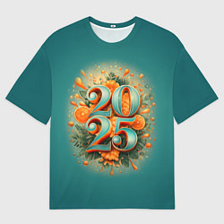 Футболка оверсайз мужская Мандариновый 2025, цвет: 3D-принт