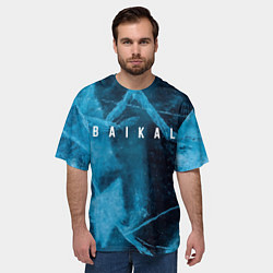 Футболка оверсайз мужская Лёд Байкала, цвет: 3D-принт — фото 2