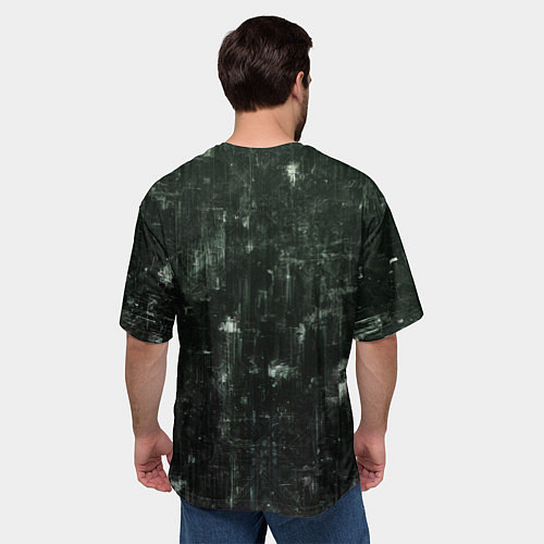 Мужская футболка оверсайз Андроид с кибернетическим паттерном / 3D-принт – фото 4