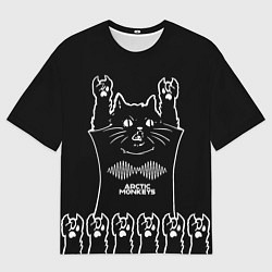 Футболка оверсайз мужская Arctic Monkeys: cat rock, цвет: 3D-принт