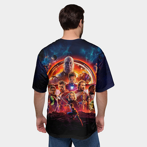 Мужская футболка оверсайз Супергерои Мстители война бесконечности / 3D-принт – фото 4