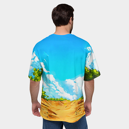Мужская футболка оверсайз BMX трюкач / 3D-принт – фото 4